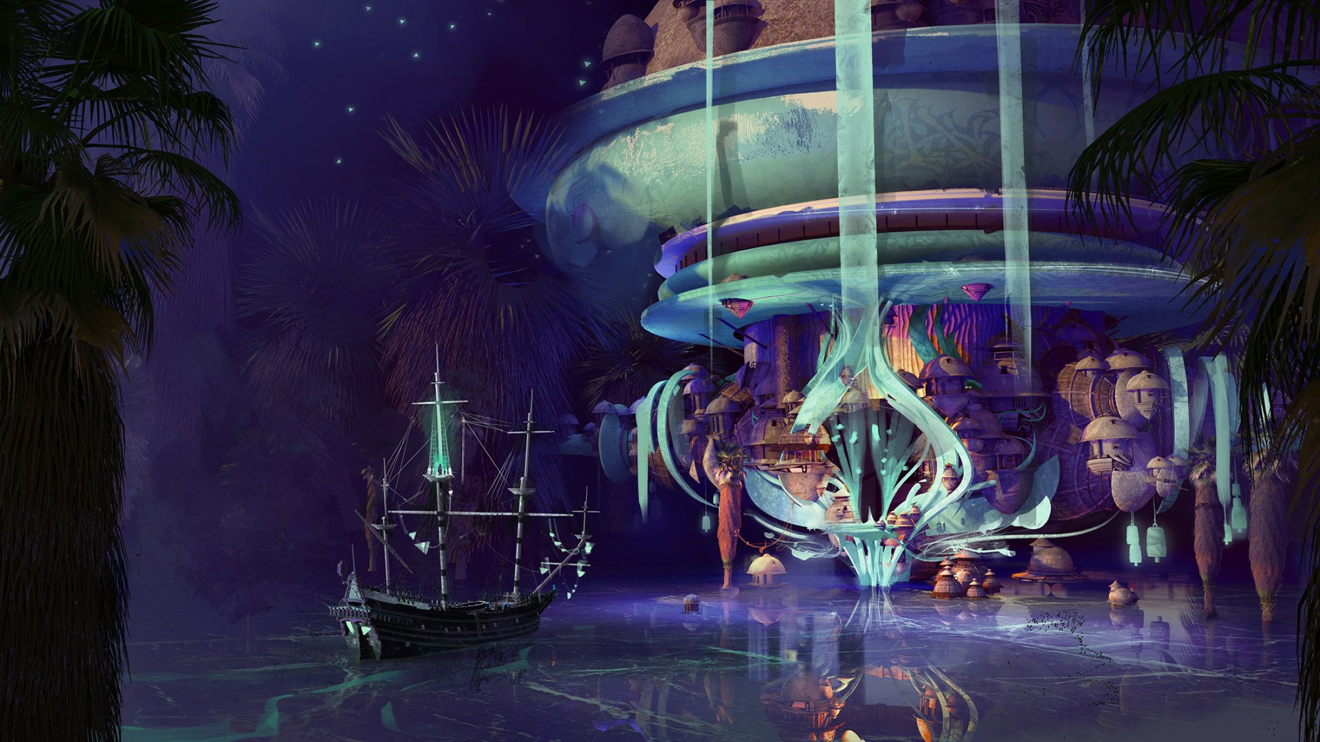 Download Fantasy Ship HD Wallpaper by Sebastian Luca