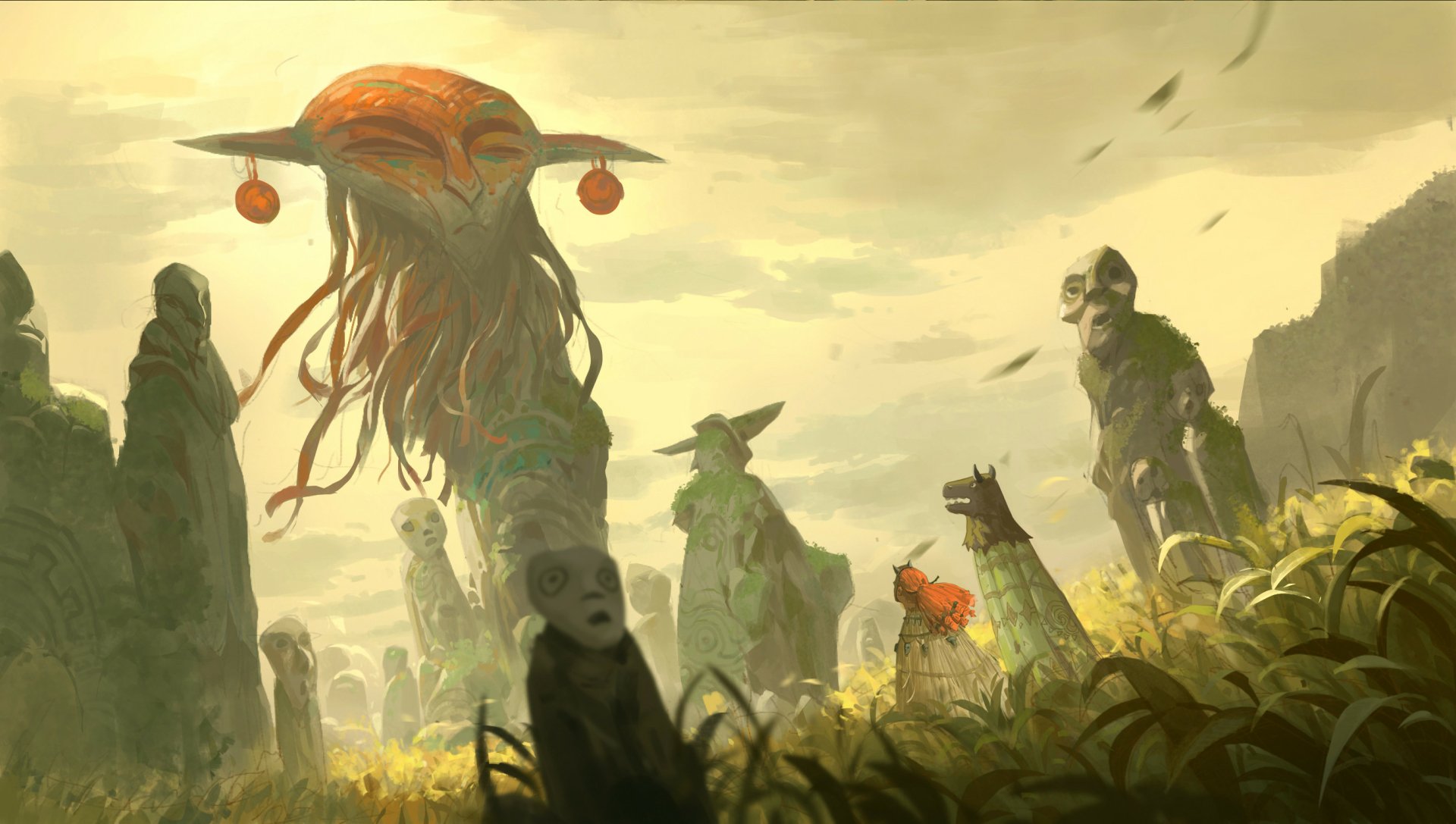 Download Fantasy Statue HD Wallpaper by lei min