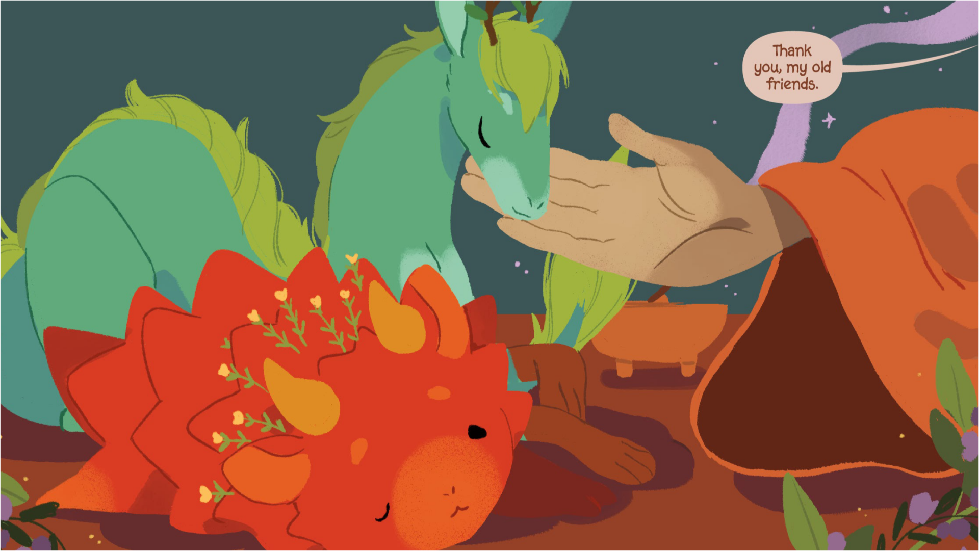 Download Dragon Comic Tea Dragon HD Wallpaper by Kay O'Neill