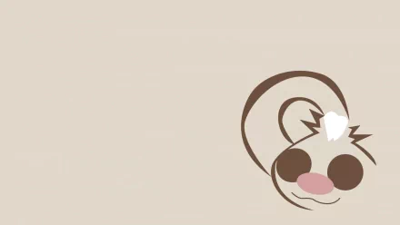 HD anime-style wallpaper featuring Slakoth, a Normal-type Pokémon, with a minimalist beige background for a clean PC desktop look.