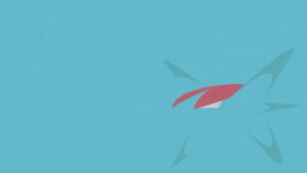 HD PC desktop wallpaper featuring Salamence from the Pokémon anime against a soft blue background.