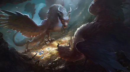 treasure fantasy dragon HD Desktop Wallpaper | Background Image