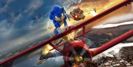 Doctor Robotnik Miles 'Tails' Prower Sonic the Hedgehog movie Sonic The Hedgehog 2 HD Desktop Wallpaper | Background Image