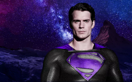  Superman in Purple Galaxy