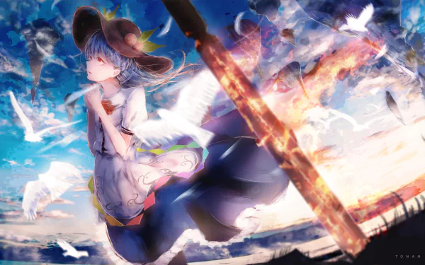 Tenshi Hinanai Anime Touhou HD Desktop Wallpaper | Background Image