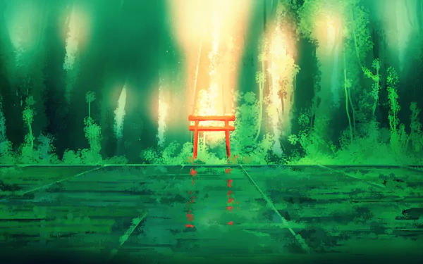 torii Anime shrine HD Desktop Wallpaper | Background Image