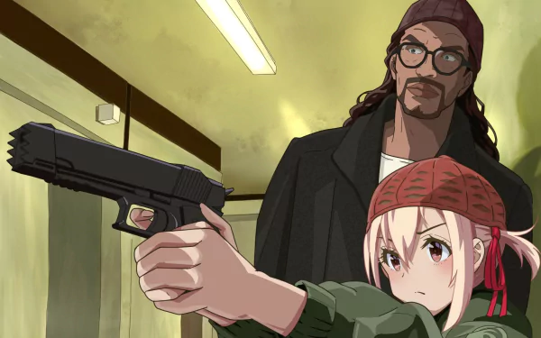 Mika (Lycoris Recoil) Chisato Nishikigi Anime Lycoris Recoil HD Desktop Wallpaper | Background Image