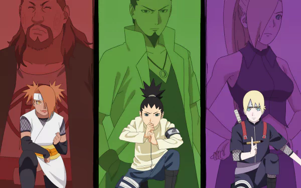 Inojin Yamanaka Shikadai Nara Chōchō Akimichi Anime Boruto HD Desktop Wallpaper | Background Image