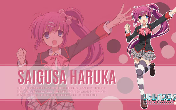 pink hair Haruka Saigusa Anime Little Busters! HD Desktop Wallpaper | Background Image