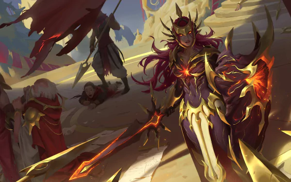 Leona (League Of Legends) video game Legends of Runeterra HD Desktop Wallpaper | Background Image