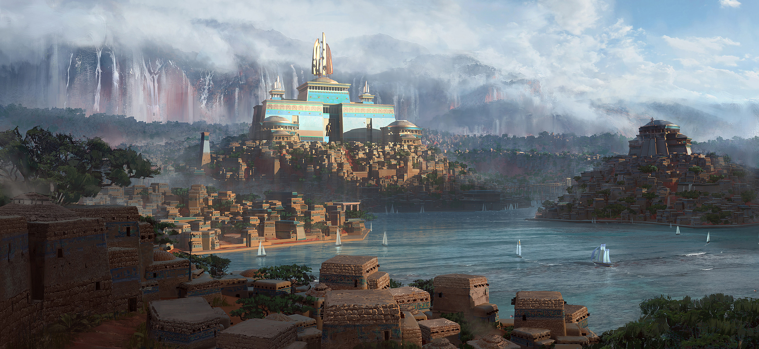 Fantasy City HD Wallpaper by Philipp Grote