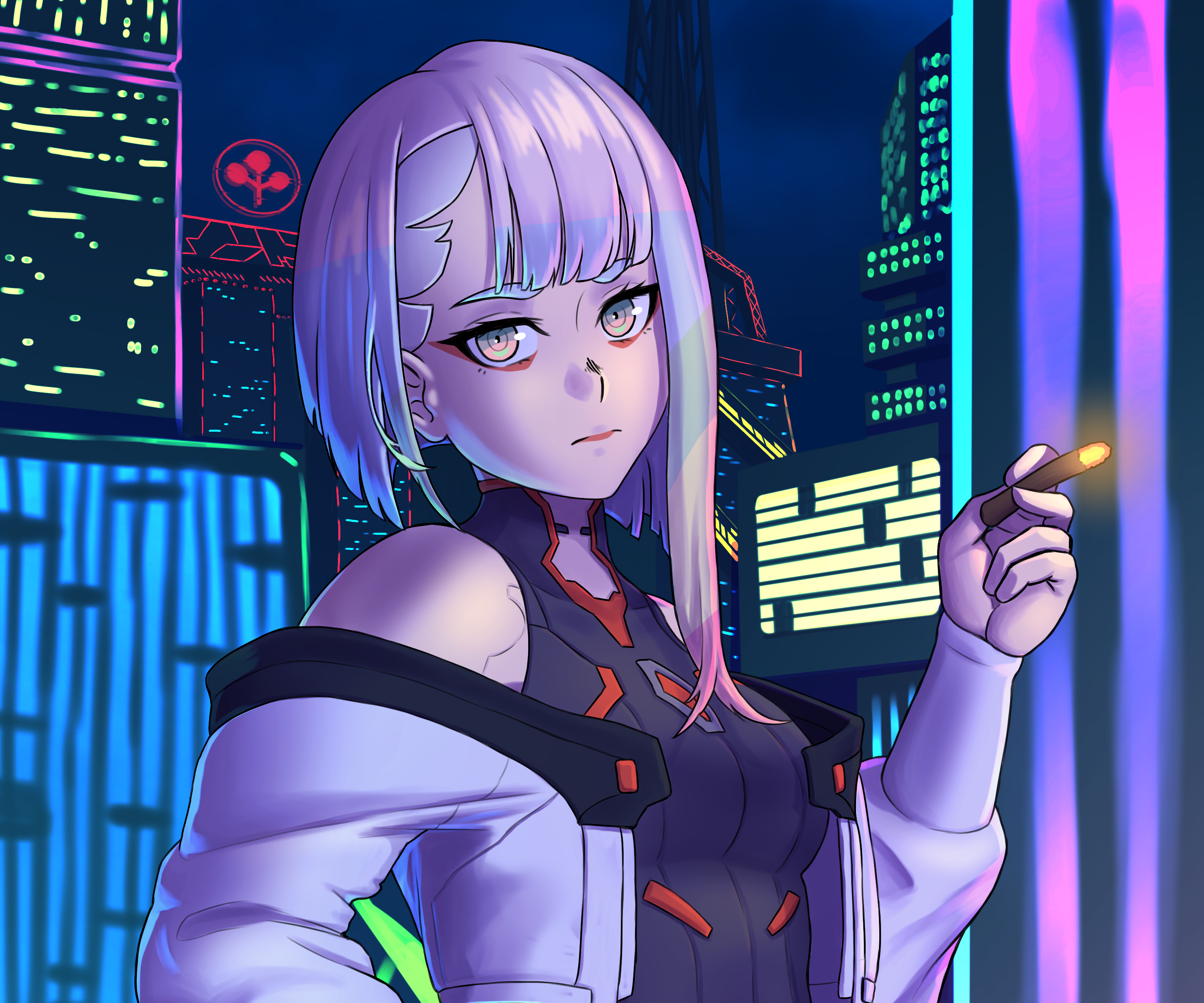 Anime Cyberpunk: Edgerunners HD Wallpaper by Artem Pavlov