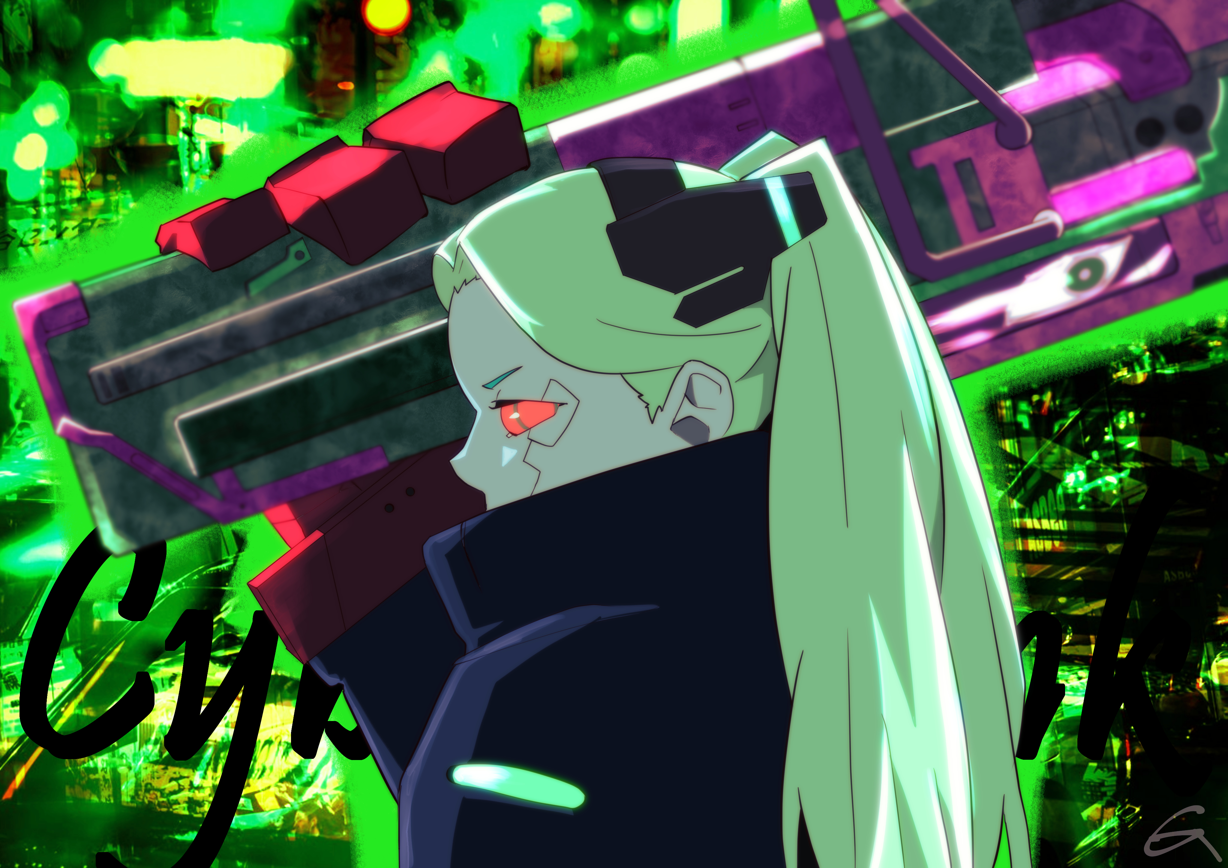 20 Rebecca Cyberpunk Edgerunners HD Wallpapers and Backgrounds   Cyberpunk Studio trigger anime David artist