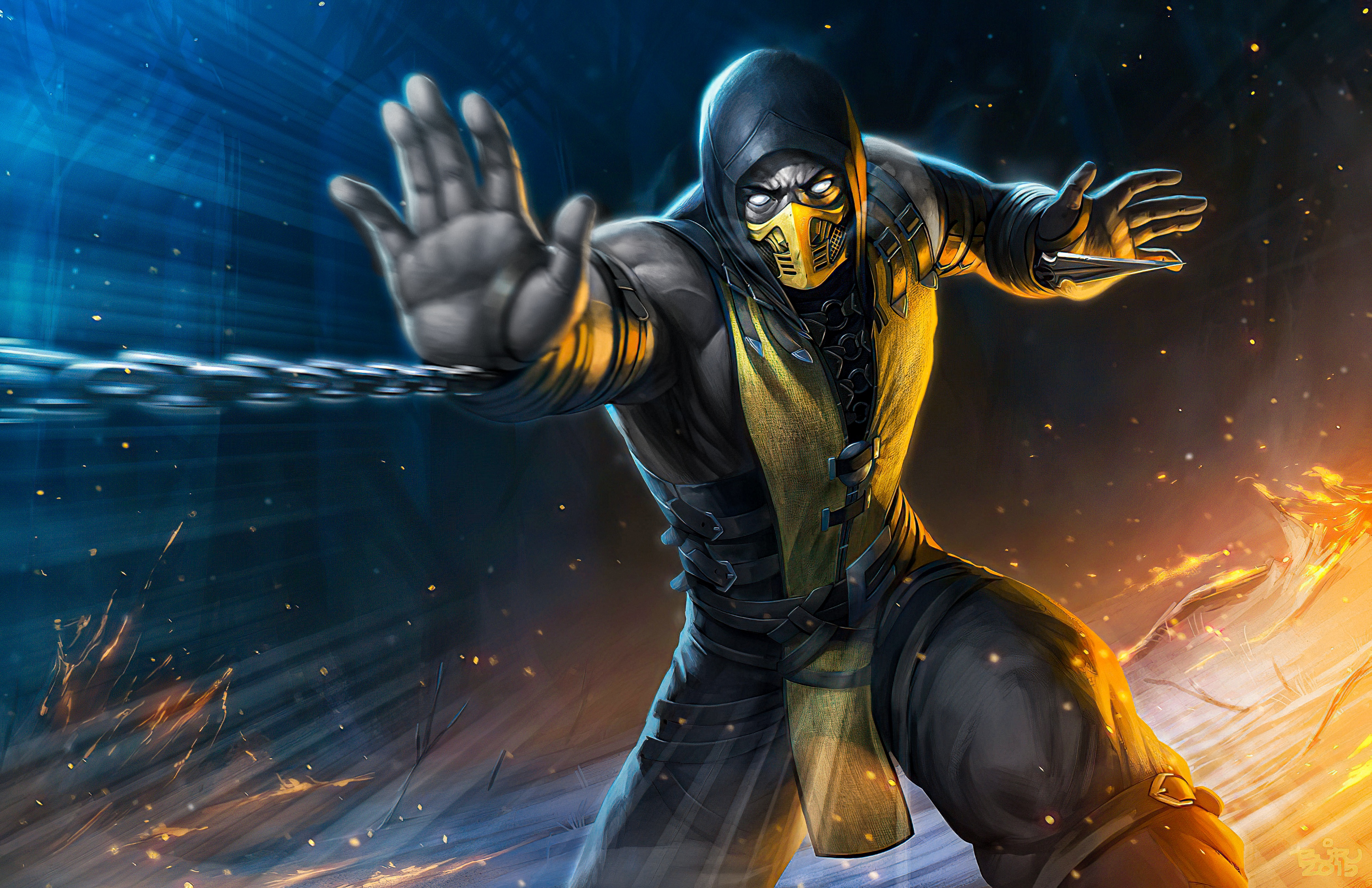 Character from Mortal Kombat Scorpion Wallpaper 4k HD ID:4339