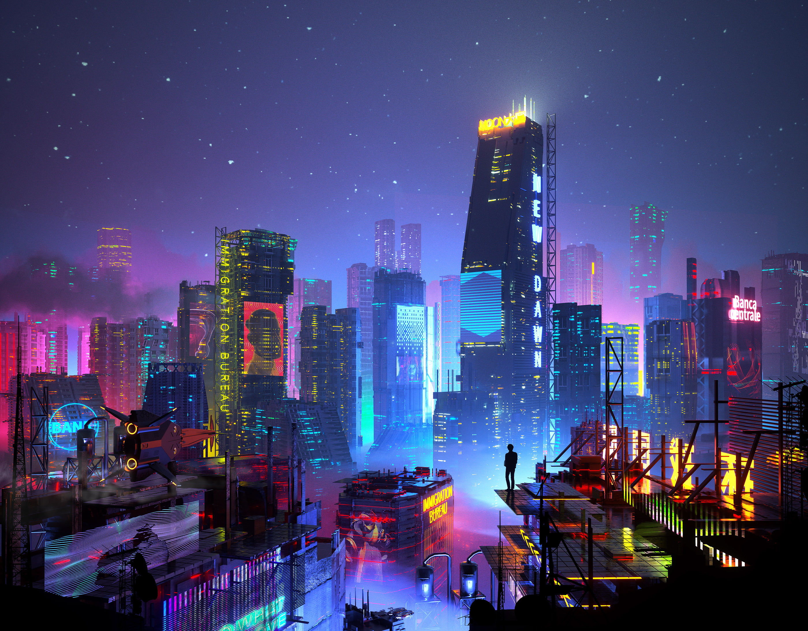 Sci Fi City HD Wallpaper