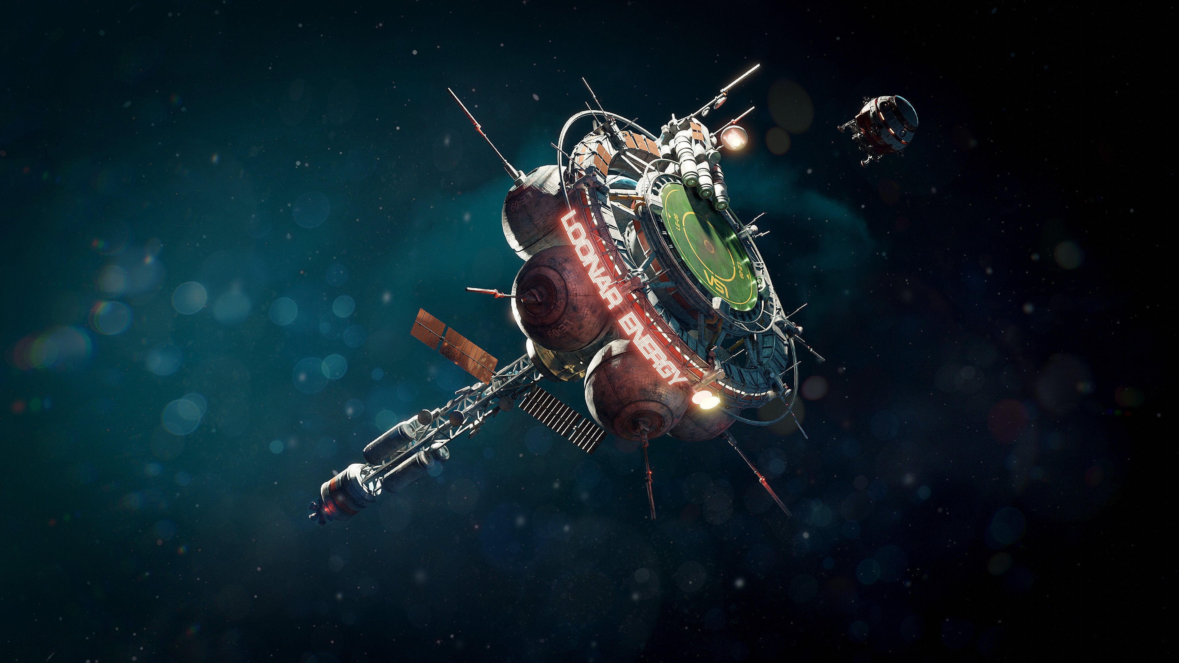 Download Sci Fi Space Station 4k Ultra HD Wallpaper by Jake Woodruff