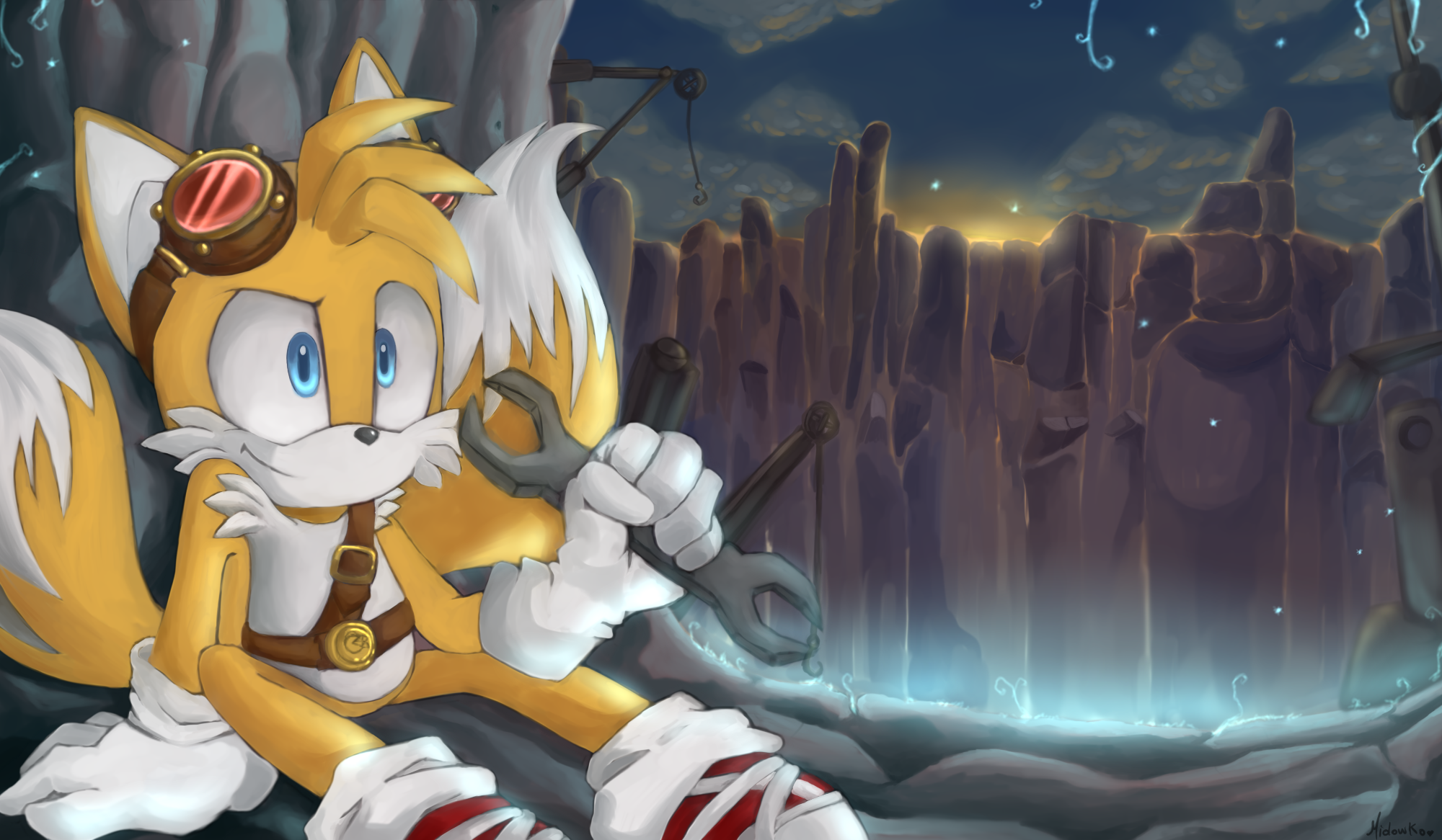 Meu desenho do tails de sonic boom