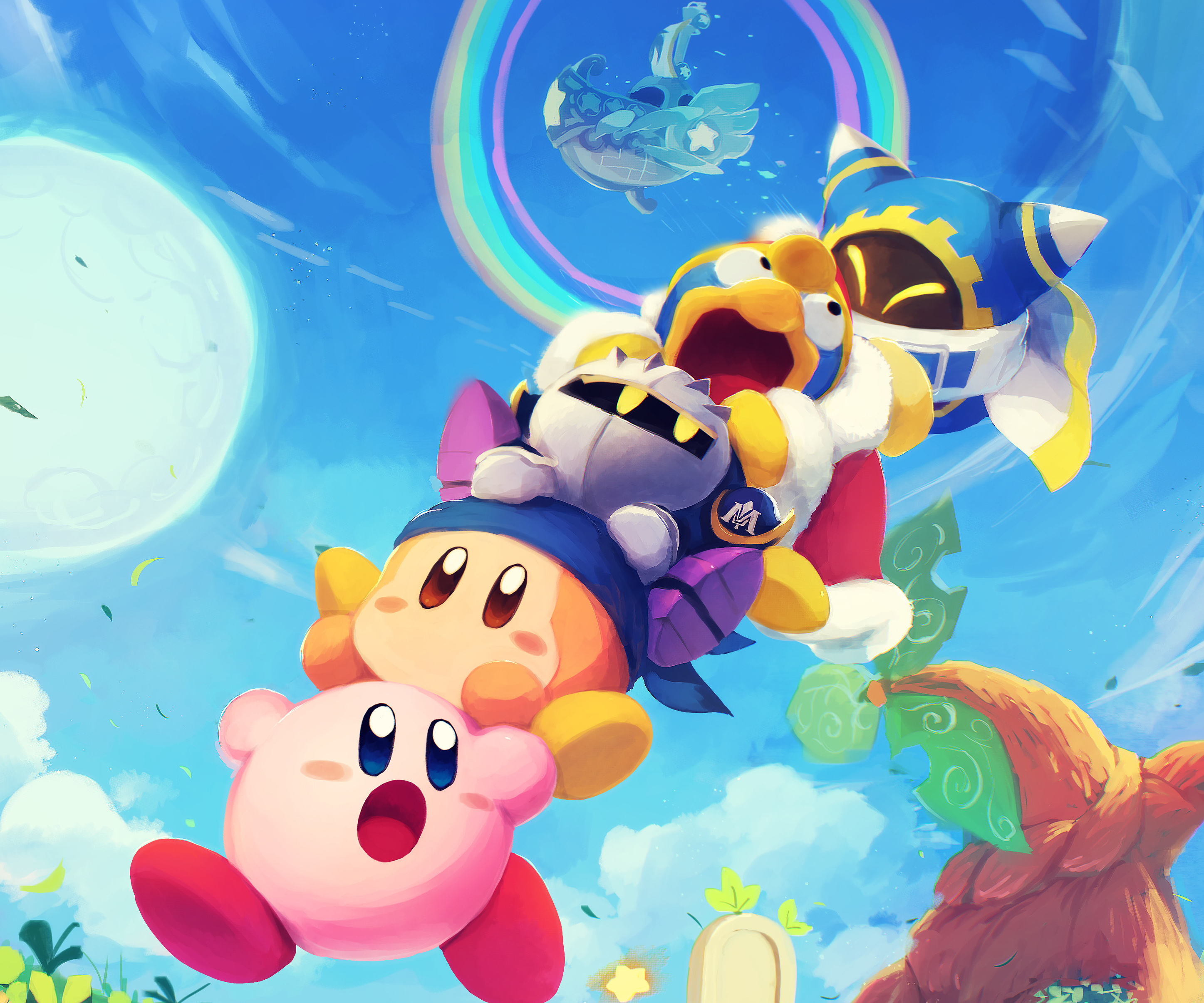 kirby vs meta knight wallpaper