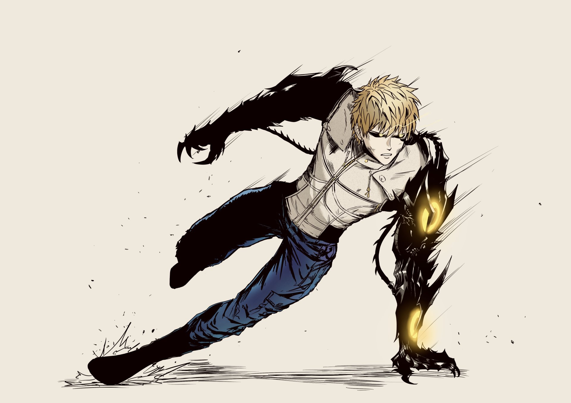 Download Genos (One-Punch Man) Anime One-Punch Man 4k Ultra HD Wallpaper by ニシヅキ シノ