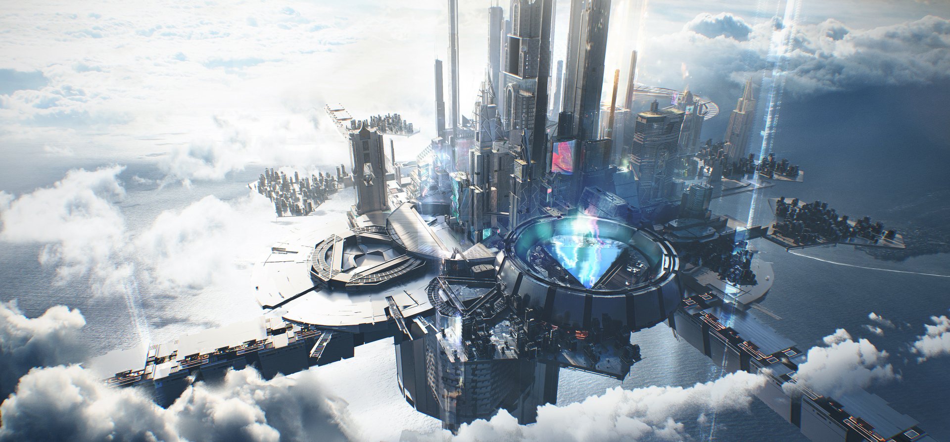 Download Sci Fi City Sci Fi City HD Wallpaper by Ian_x | 3840x1786 ...