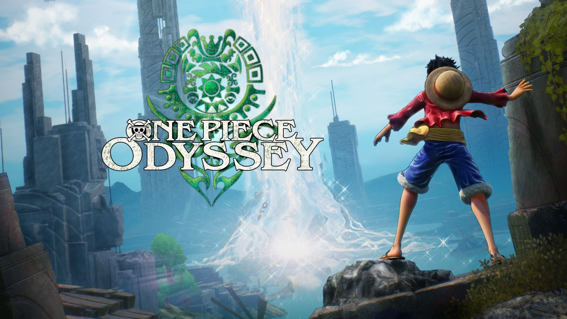Vibrant One Piece Odyssey inspired desktop wallpaper showcasing rich colors and intricate design for video game enthusiasts.
