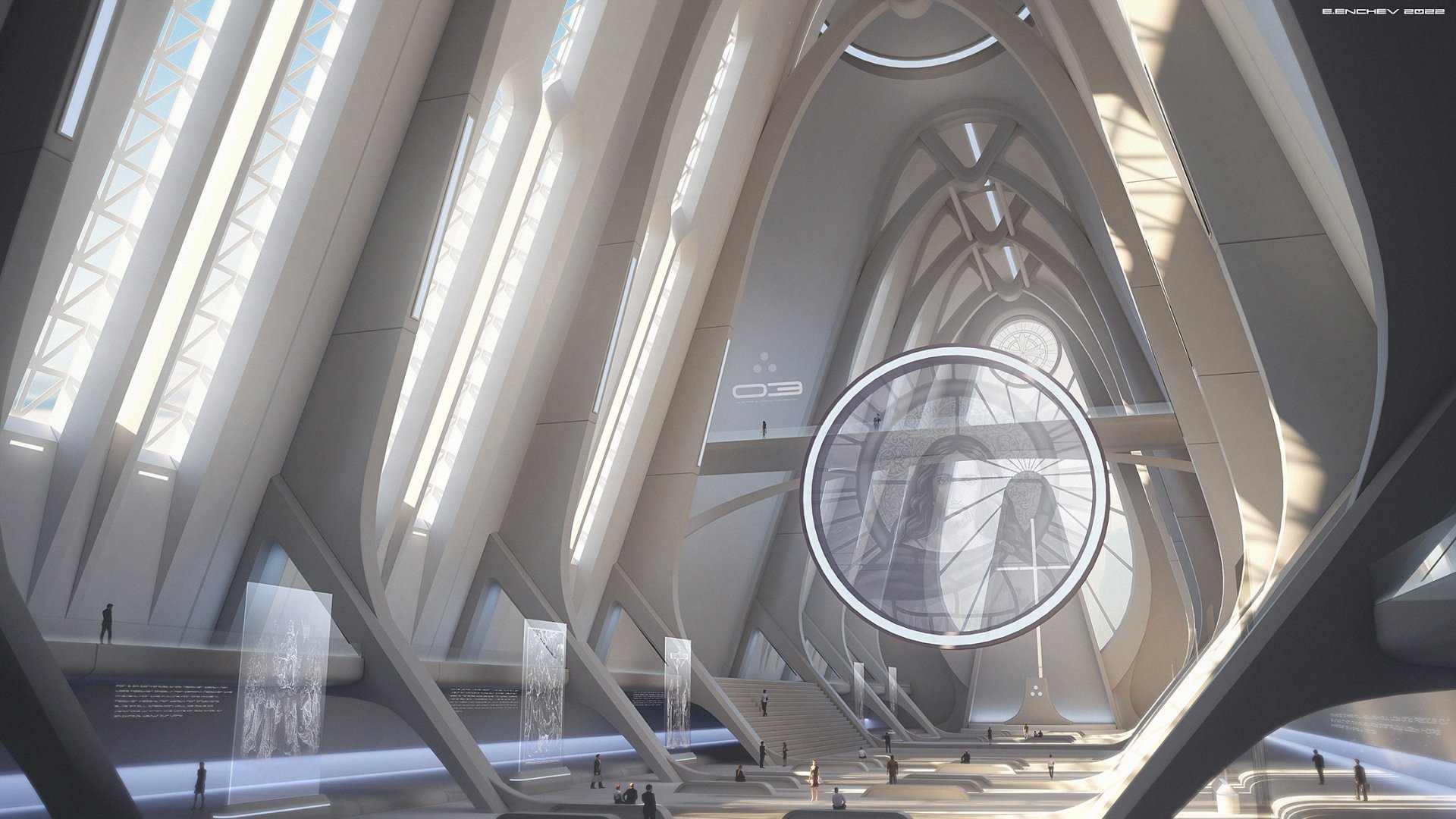 Download Sci Fi Building HD Wallpaper by Encho Enchev