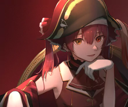 hololive Houshou Marine Anime Virtual Youtuber HD Desktop Wallpaper | Background Image