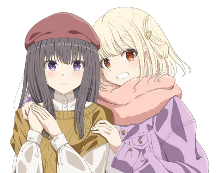 Chisato Nishikigi Takina Inoue Anime Lycoris Recoil HD Desktop Wallpaper | Background Image