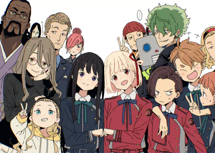 Chisato Nishikigi Takina Inoue Anime Lycoris Recoil HD Desktop Wallpaper | Background Image