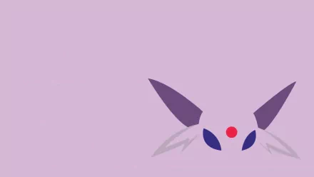 Minimalist HD desktop wallpaper featuring Espeon, the psychic Pokémon from the Eeveelutions line, in a clean anime-inspired design.