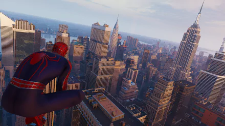  Spider-man looking over all of New York