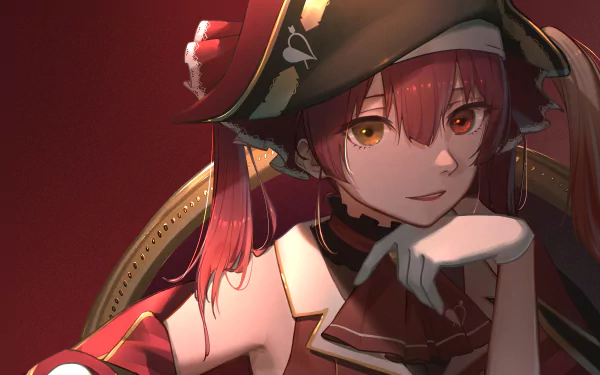 hololive Houshou Marine Anime Virtual Youtuber HD Desktop Wallpaper | Background Image