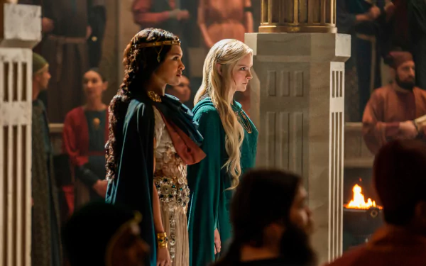 Galadriel Morfydd Clark Cynthia Addai-Robinson TV Show The Lord of the Rings: The Rings of Power HD Desktop Wallpaper | Background Image