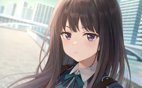 Takina Inoue Anime Lycoris Recoil HD Desktop Wallpaper | Background Image