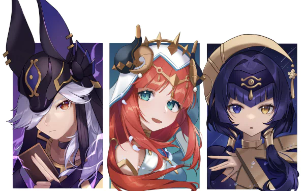 Candace (Genshin Impact) Cyno (Genshin Impact) Nilou (Genshin Impact) video game Genshin Impact HD Desktop Wallpaper | Background Image