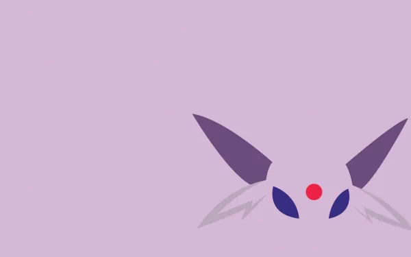 Minimalist HD desktop wallpaper featuring Espeon, the psychic Pokémon from the Eeveelutions line, in a clean anime-inspired design.