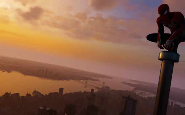  Spider-man looking over all of New York