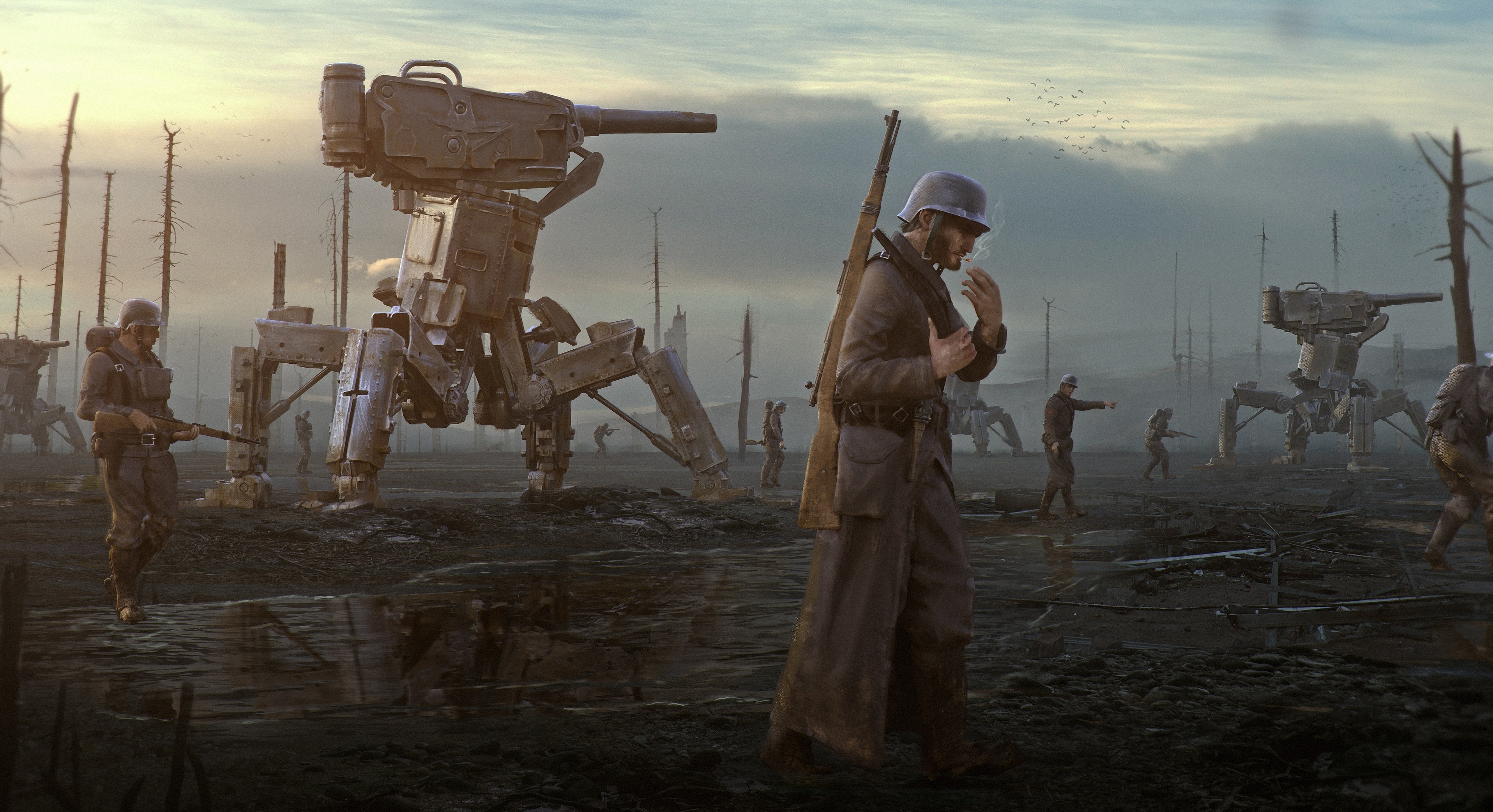 Military Sci Fi HD Wallpaper | Background Image