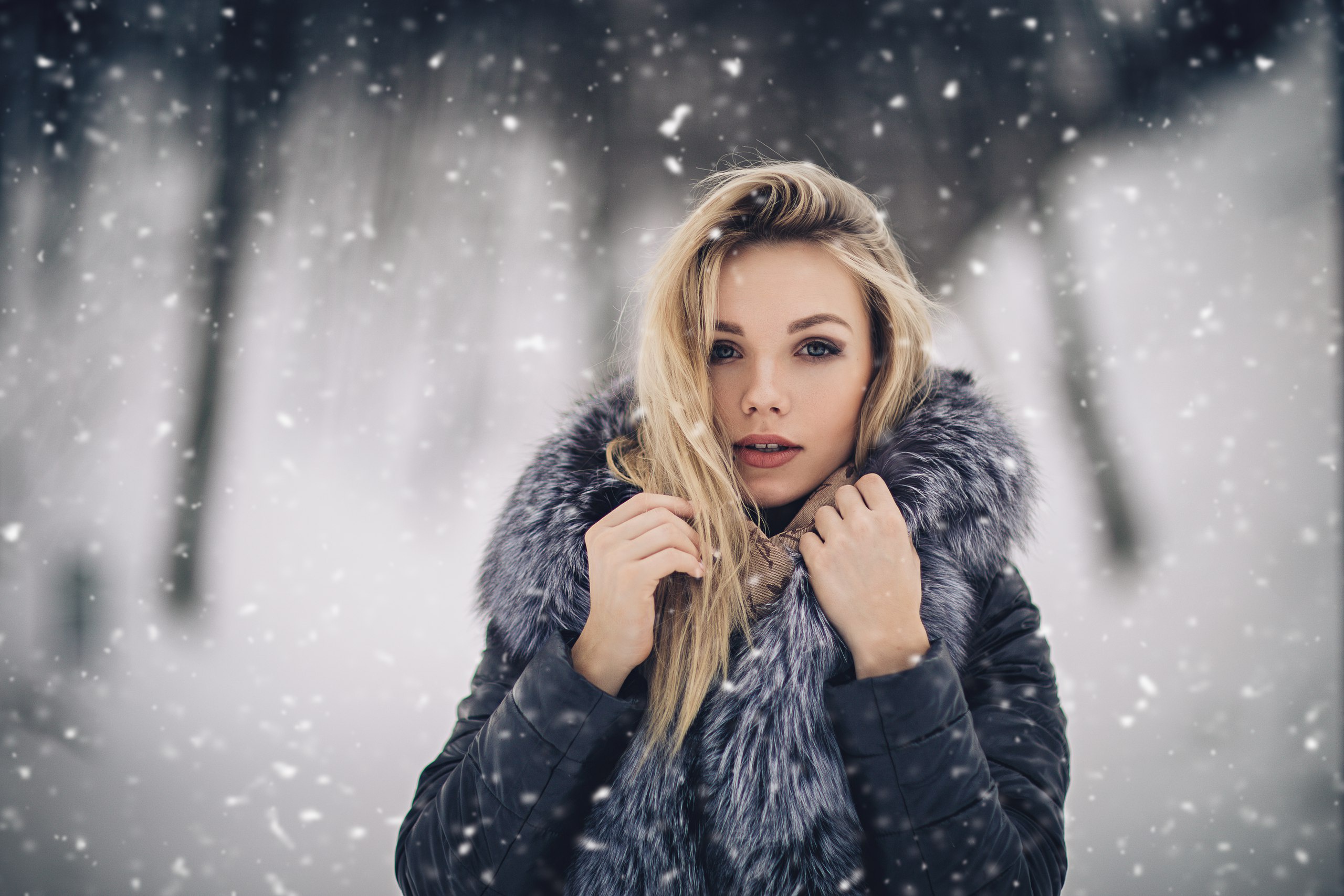 Блондинка зимой фото — Каталог Фото