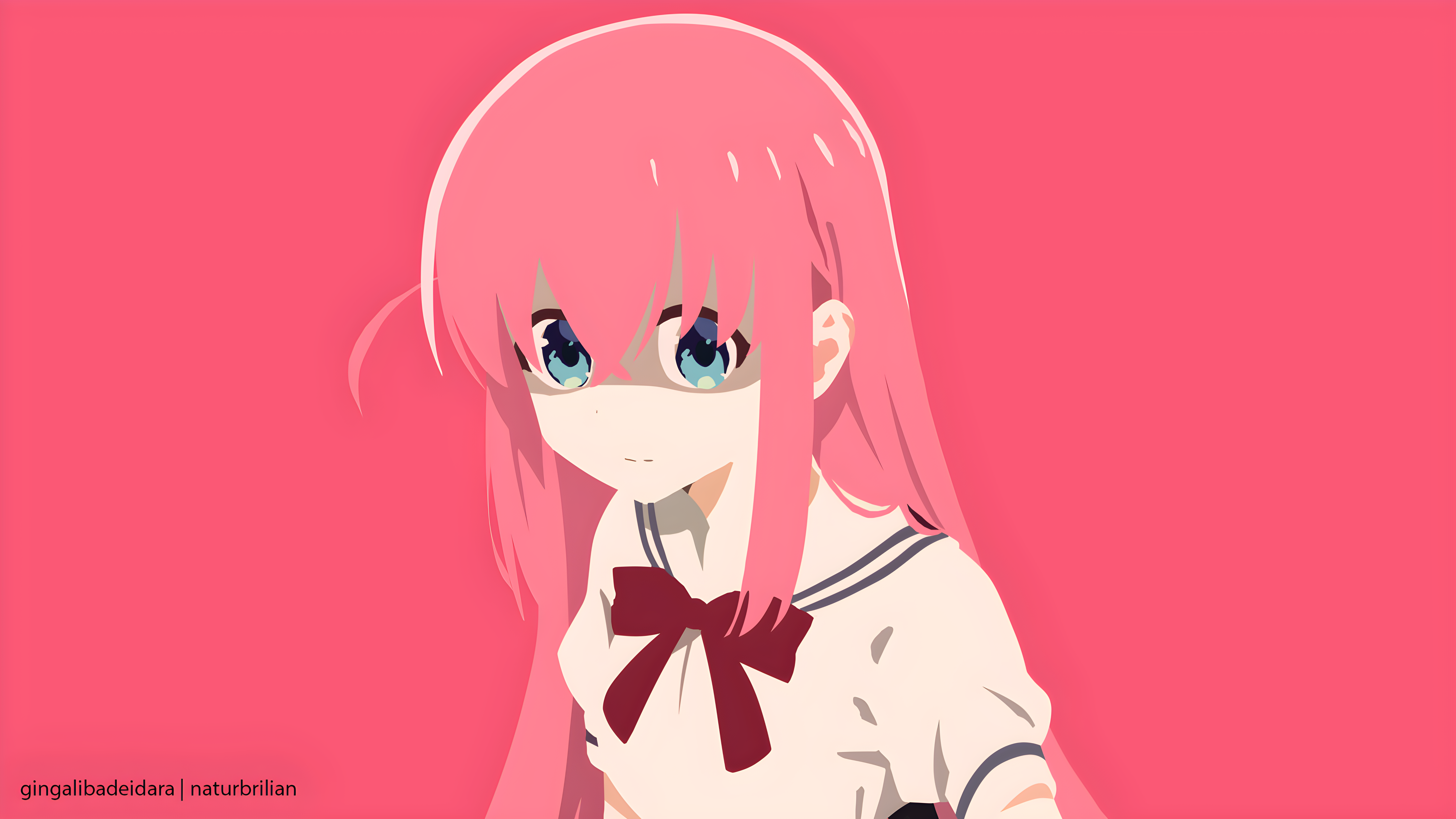 Anime Girl Minimalist Wallpaper by MicroChokushex on DeviantArt