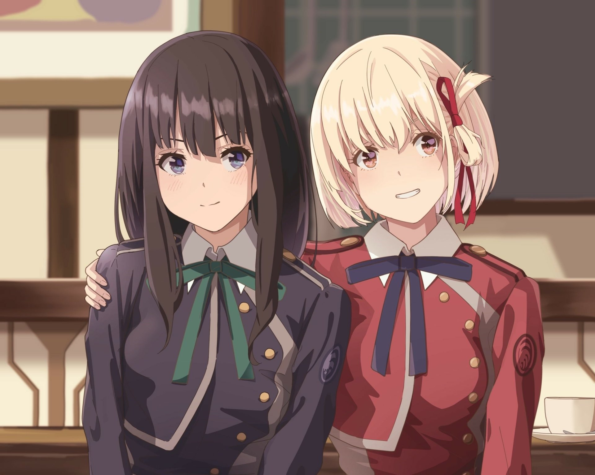 Download Chisato Nishikigi Takina Inoue Anime Lycoris Recoil HD Wallpaper by マテバシイ