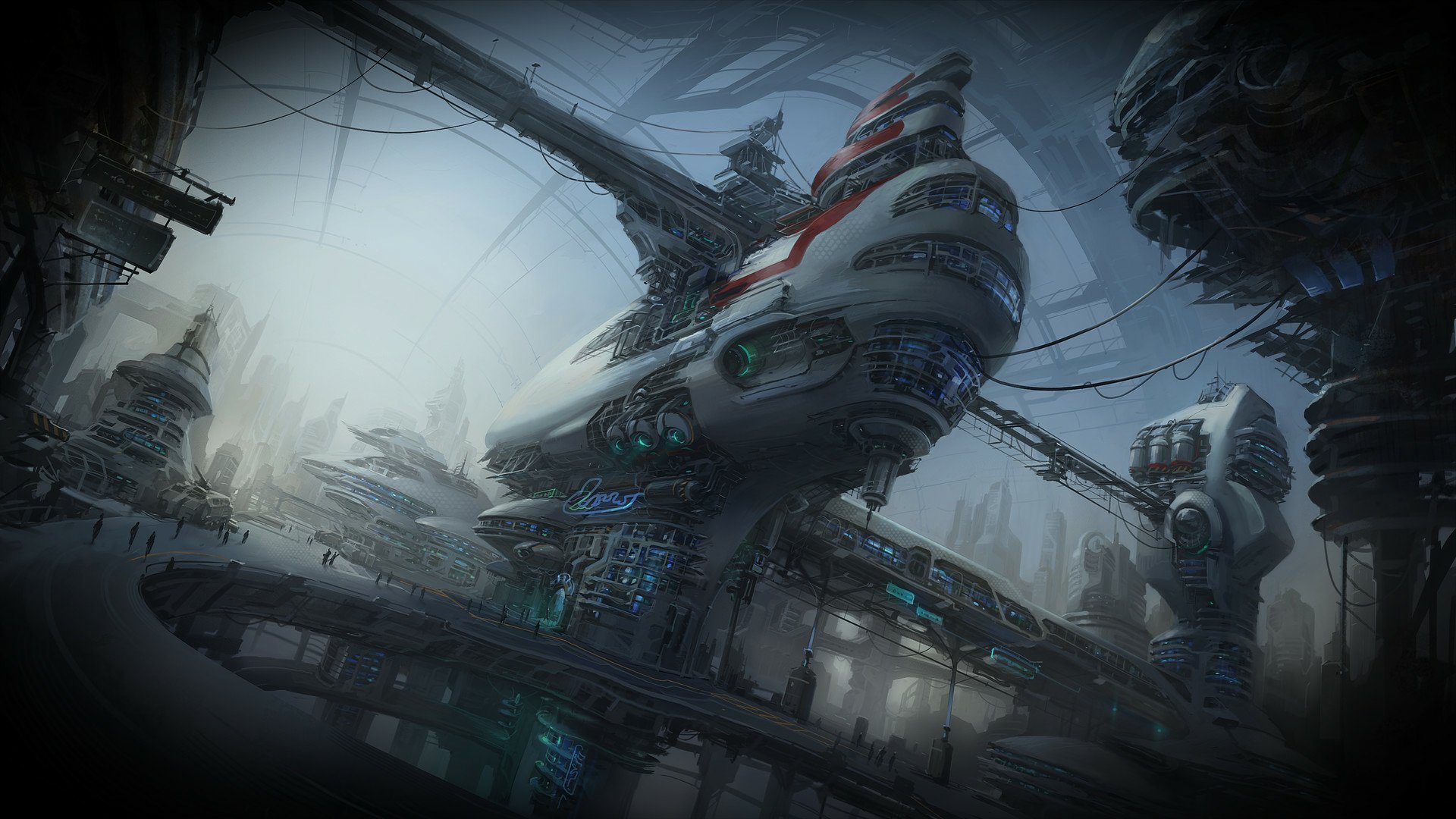 Download Sci Fi City Sci Fi City HD Wallpaper by Won Jun Tae