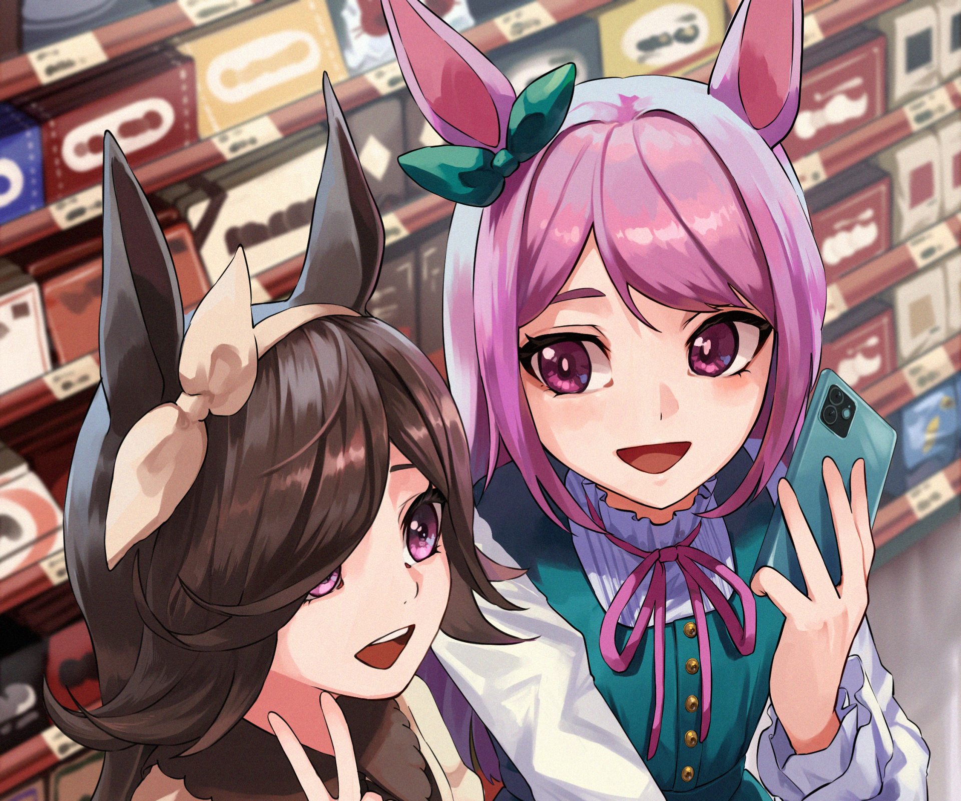 Download Rice Shower Mejiro McQueen Anime Uma Musume: Pretty Derby HD Wallpaper