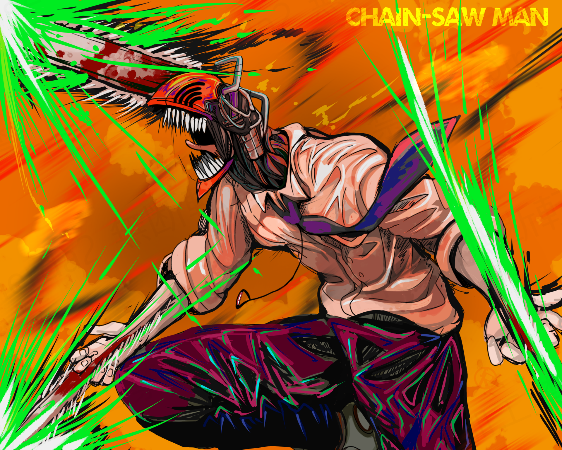 Chainsaw man arcs. Chainsaw man Wallpaper.