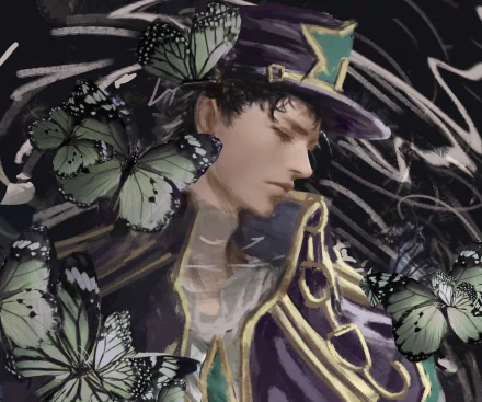 Jotaro Kujo Stone Ocean (Jojo's Bizarre Adventure) Anime Jojo's Bizarre Adventure HD Desktop Wallpaper | Background Image