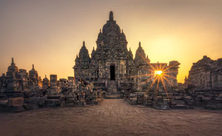 Indonesia religious Prambanan Temple HD Desktop Wallpaper | Background Image