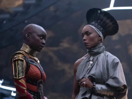 Ramonda (Marvel Comics) Angela Bassett Okoye (Marvel Comics) Danai Gurira movie Black Panther: Wakanda Forever HD Desktop Wallpaper | Background Image