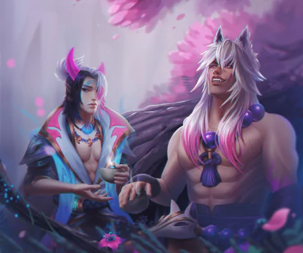  Spirit Blossom Aphelios &amp; Sett by Janine Berg