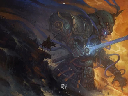 giant fantasy samurai HD Desktop Wallpaper | Background Image