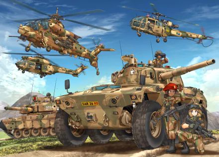 Anime military military anime HD Desktop Wallpaper | Background Image